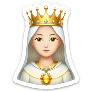 god mode avatar with divine aura and crown sticker