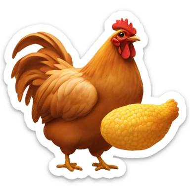 Bassem qui mange du poulet sticker