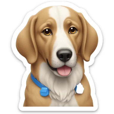 un perro con el pelaje azul sticker