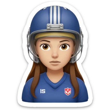 Long Haired Football Players, Female player sticker