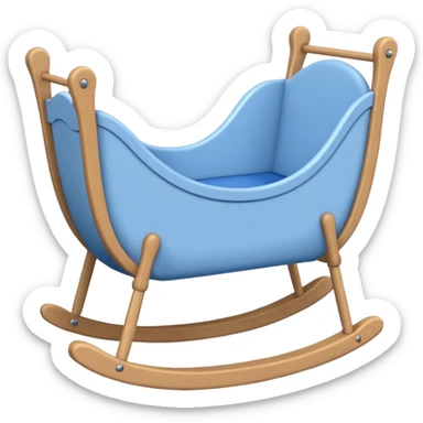 baby cradle blue sticker