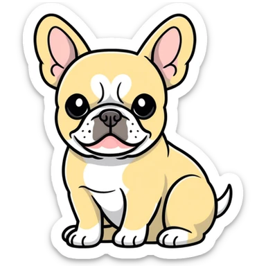 French bulldog farting sticker