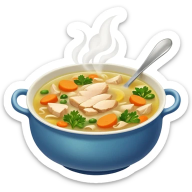 Plato de caldo de pollo  sticker