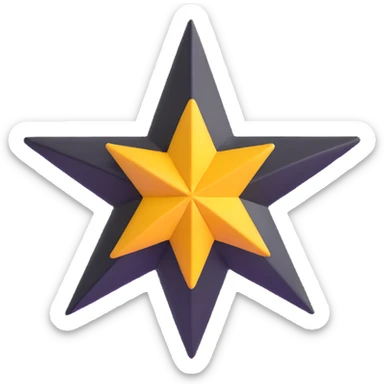 eight-pointed star sticker