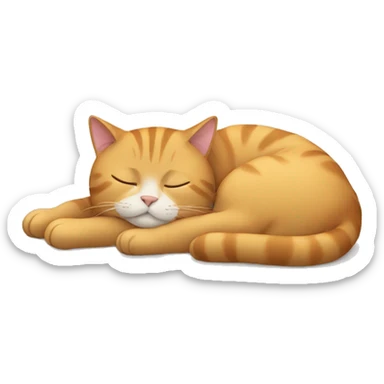 Cat sleeping sticker