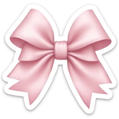 Light pink bow sticker