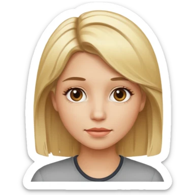 female with blonde hair and highlights sticker