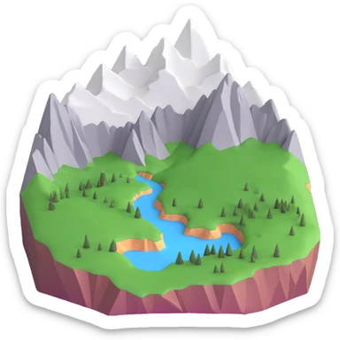 Khibiny mountains in Russia with distinctive peaks and geology sticker