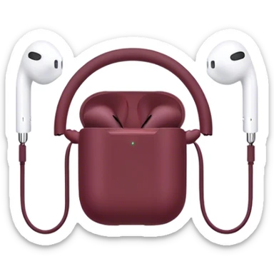 dark burgundy AirPods max sticker