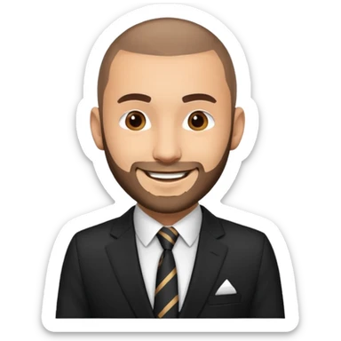 karim benzema in suit and tie sticker