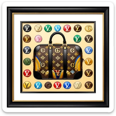 Louis Vuitton and Gucci versus and Fendi and Versace and all of the luxury brands sticker