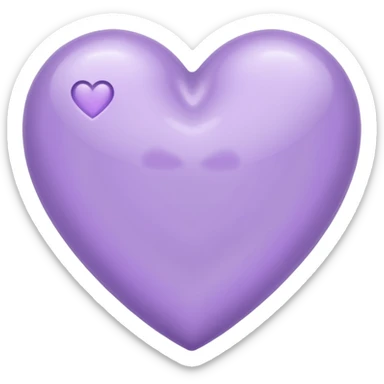 Lavender color heart  sticker