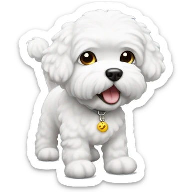 Bichon dog sticker