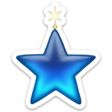 navi blue star sticker