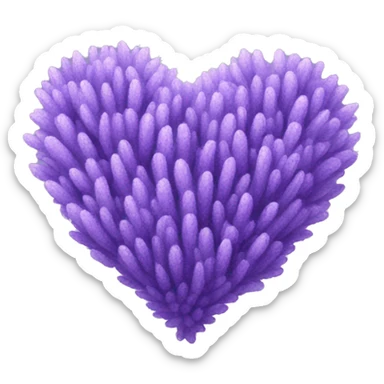 lavender coloured heart sticker