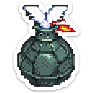 cute cartoonish bomb power up item sticker