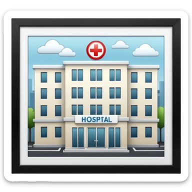 un hospital sticker