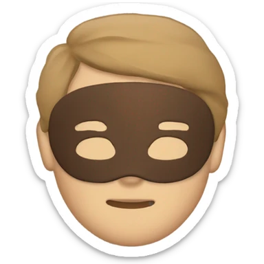 brown beige sleep mask sticker