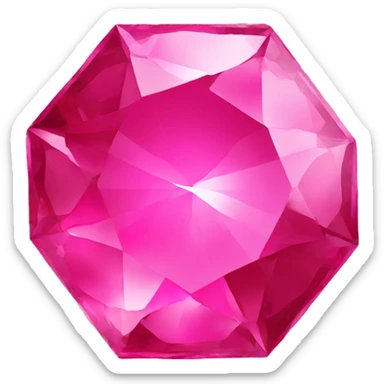 ruby gem stone pink sticker