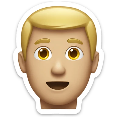 A man head coming out of a toilet sticker