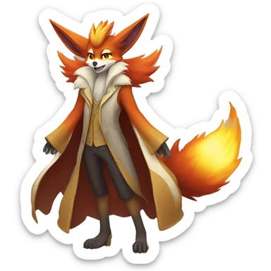  Delphox Full body sticker
