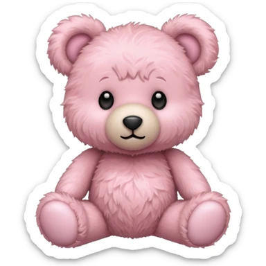light pink adorable teddy bear sticker