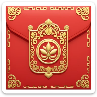 chinese new year red envelope standing view sticker