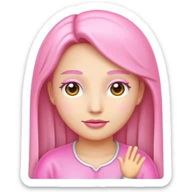virgo emoji but pink  sticker