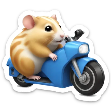 hamster on motorroller sticker