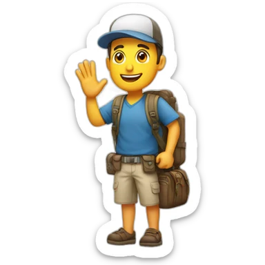 Tourist Ömer character greeting sticker