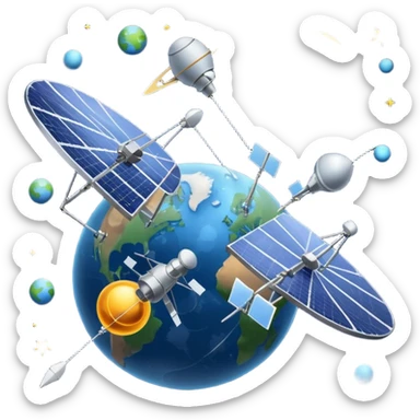 Space satalites sticker