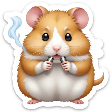 Hamster vaping sticker