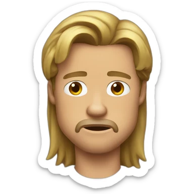 Upset Brad pitt sticker