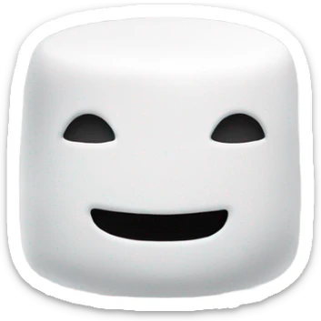White marshmellow with no face sticker