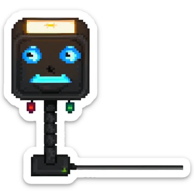 animated lamp with face sticker