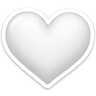 White heart sticker