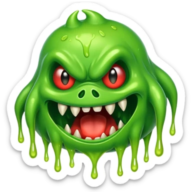 Slime monster. scary sinister. slime attacks sticker