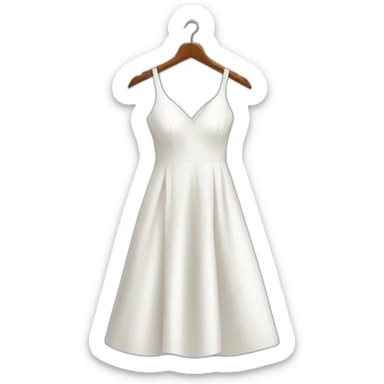 White dress on hanger sticker