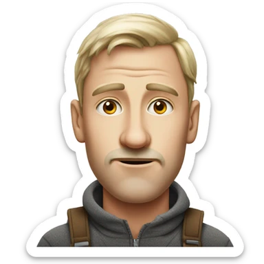 Nordic man with big nose  sticker