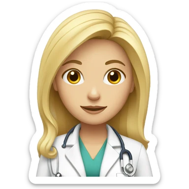 blonde doctor sticker