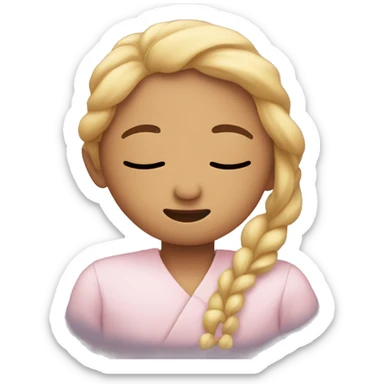 gentle embrace with closed eyes sticker