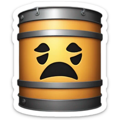 black oil barrel sticker