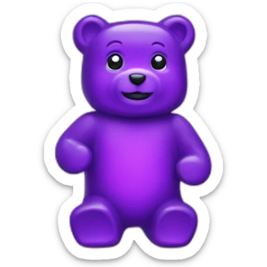 purple gummy bear sticker