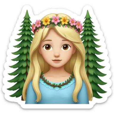 trees and fairy sticker