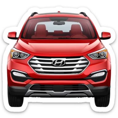 Red Hyundai Santa Fe sport suv sticker