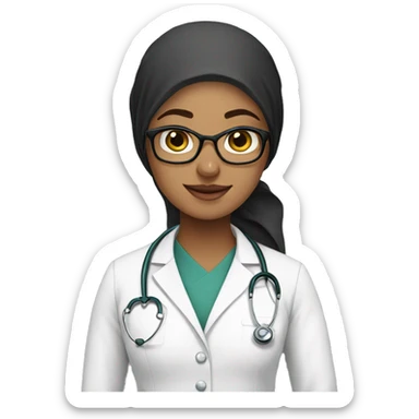 Beautiful Muslim doctor  sticker
