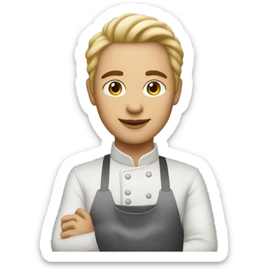 light-skinned restaurateur and blogger shake hands with perfect eyes sticker