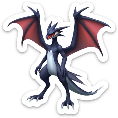 Edgy Cool Nargacuga-Noivern-Latias-Garchomp-Pokémon Full Body sticker