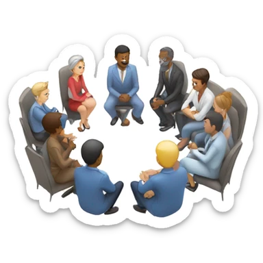 Group coaching support circle  sticker