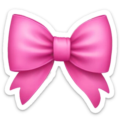 pink bow sticker